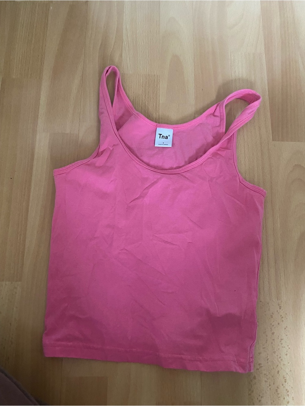 Tna Hot Pink Scoop Neck Tank Top